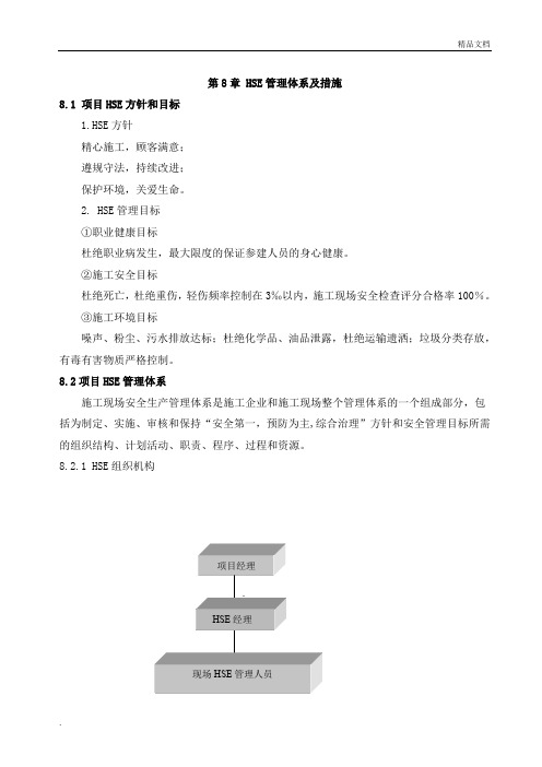 HSE、文明施工管理体系及措施