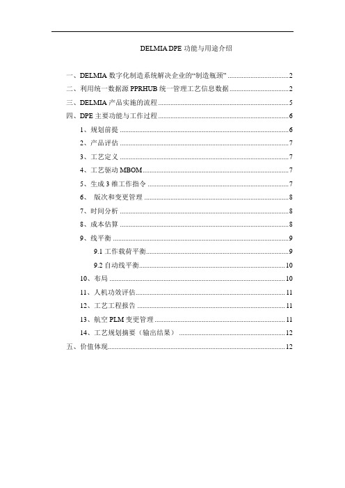 DELMIA_DPE功能与用途介绍