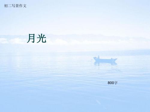 初二写景作文《月光》800字(总8页PPT)