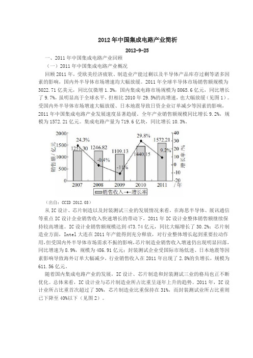 2012年中国IC设计产业简析