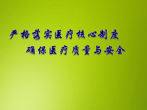 急诊培训课件：医疗15种核心制度