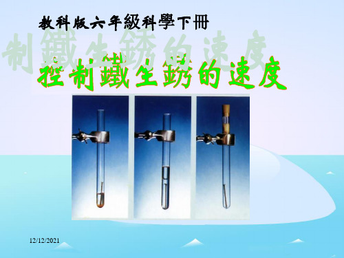 科教版六年级科学课件-控制铁生锈的速度