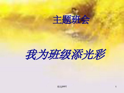 我为班级添光彩主题班会