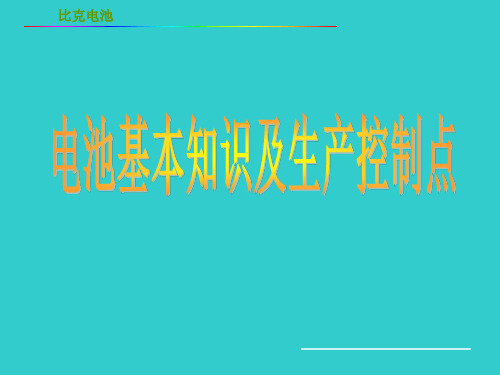 电池基本知识及控制点(0805储干自学课件)