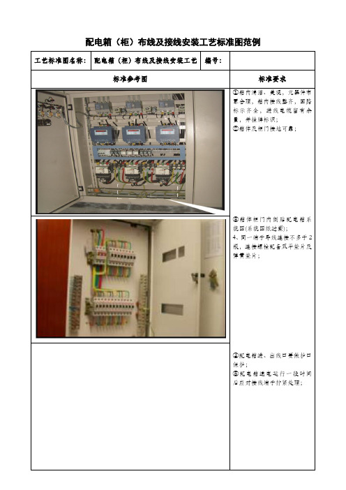 配电箱 柜 布线及接线安装工艺标准