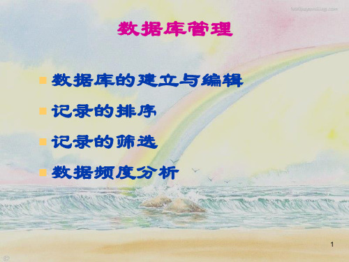 数据库管理大纲ppt素材