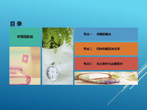 高考文科数学总复习命题及其关系充分条件与必要条件考点讲解