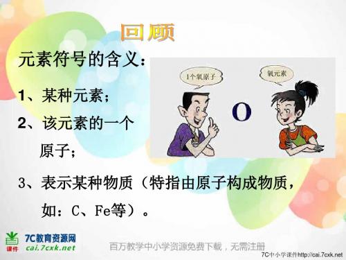 华师大版科学八上6.4《化学式》ppt课件
