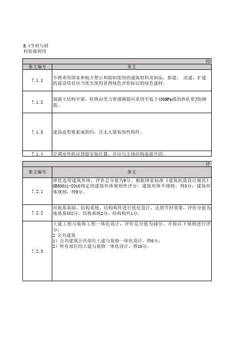 辽宁省绿色建筑施工图设计评价规程DB21-T 3163-2019-公共建筑评价表格
