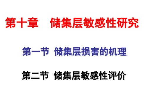 10第十章 储层敏感性解析