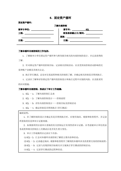 6.固定资产循环