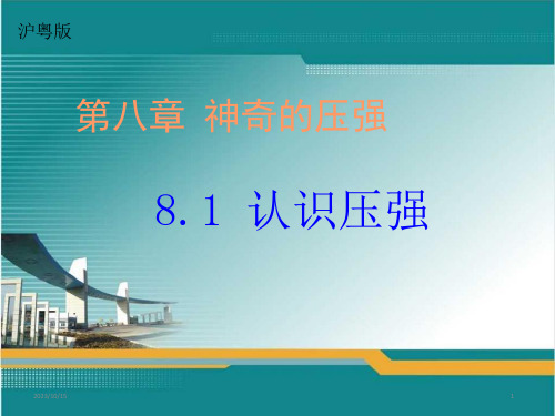 沪粤版八年级下册物理ppt课件：8.1认识压强