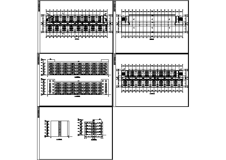 四层标准宿舍公寓楼建筑设计方案图