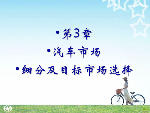 汽车市场细分及目标市场选择
