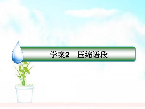 高考语文一轮复习专题五扩展语句压缩语段2压缩语段课件