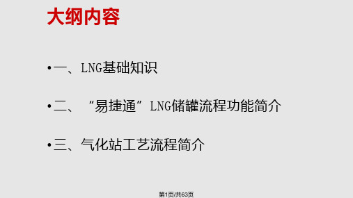 LNG基础知识及气化站流程的培训资料PPT课件