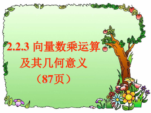 向量数乘运算及其几何意义