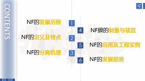 纳滤技术的最新工业应用实例及工业发展前景概述(PPT 58页)