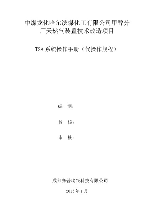 分子筛干燥撬操作说明
