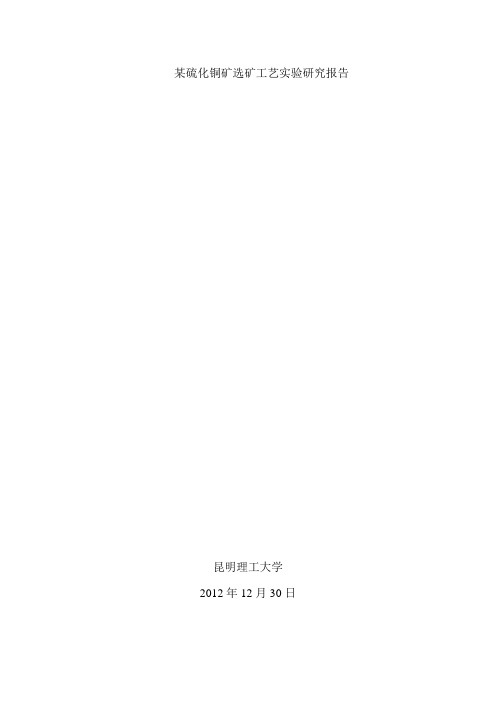 矿物加工研究方法