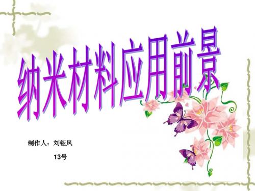纳米材料的应用前景