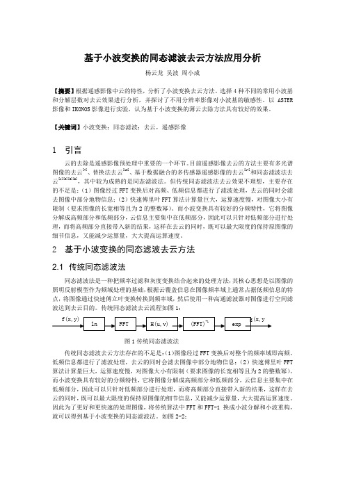 杨云龙-基于小波变换的同态滤波去云方法应用分析20100511