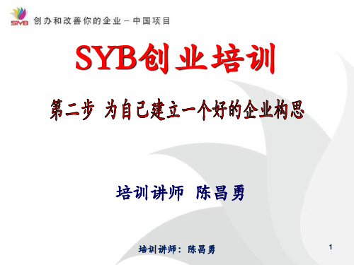 SYB创业培训第二步