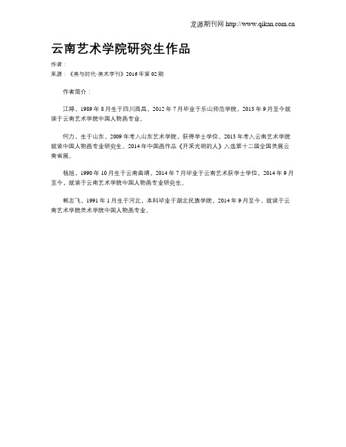 云南艺术学院研究生作品
