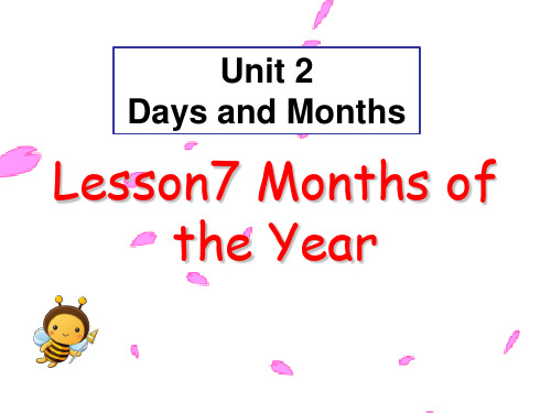 四年级英语下册课件-Lesson 7 Months of the Year（70）-冀教版