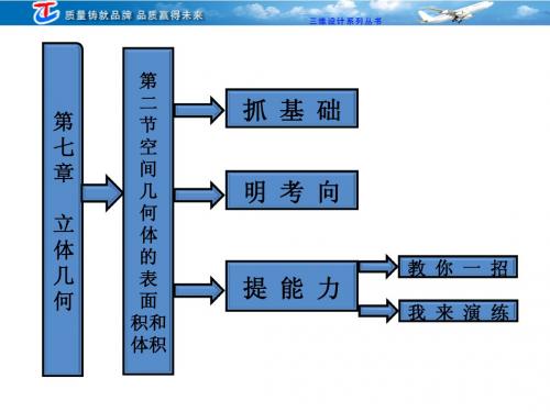 高考一轮复习第七章  第二节  空间几何体的表面积和体积