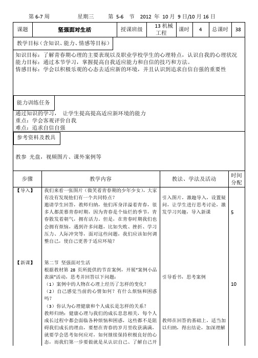 坚强面对生活