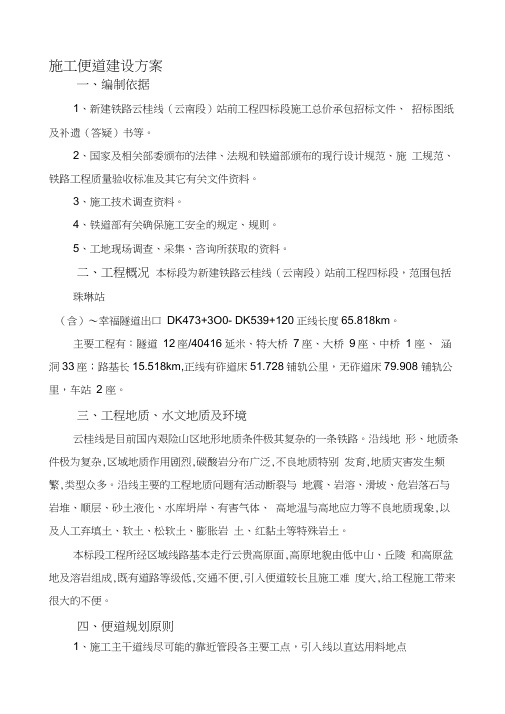 施工便道建设方案-可编辑收集资料