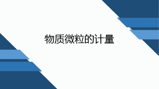 苏教版新教材高一化学必修第一册第二单元1.2.1物质的量(共25张ppt)