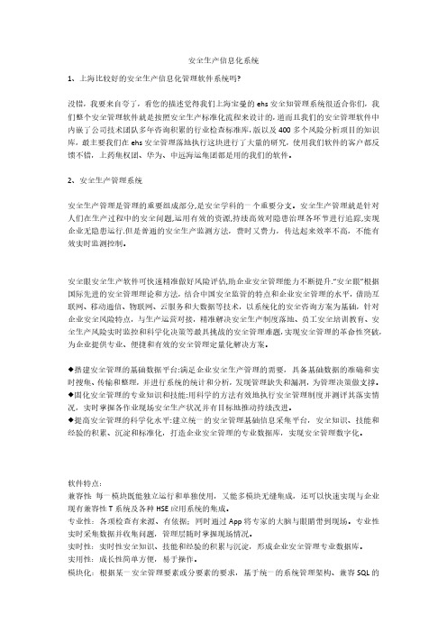 安全生产信息化系统安全生产