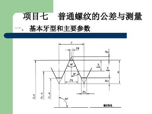 普通螺纹的检测