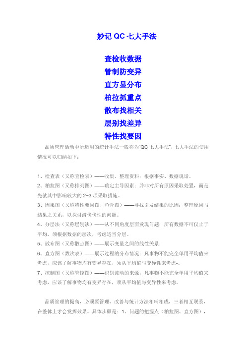 妙记QC七大手法