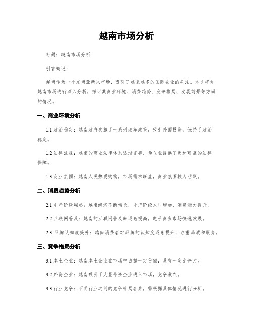 越南市场分析