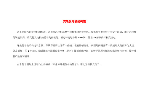 汽轮发电机图文结构