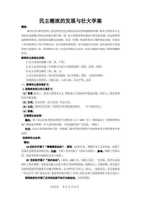 民主潮流的发展与壮大