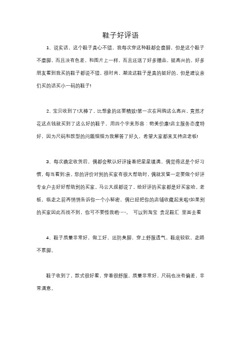 鞋子好评语4