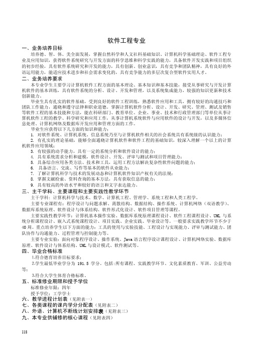 软件工程专业