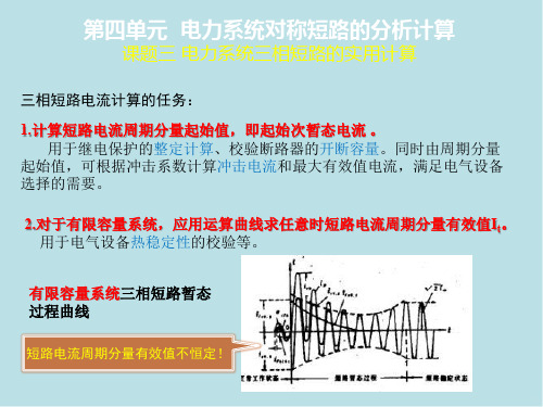 电力系统分析3.课题三  电力系统三相短路的实用计算