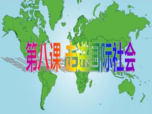 第八课走进国际社会一轮复习总结