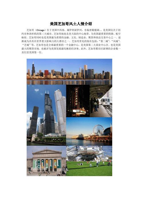 美国芝加哥风土人情介绍