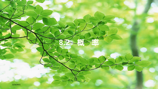 中考数学一轮复习 第三讲 统计与概率 第八章 统计与概率 8.2 概率课件