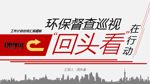 环保督查巡视回头看在行动工作总结PPT模板