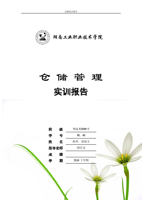 【VIP专享】物流S09-2-38,45( 杨萍,凌淑文)高桥大市场公共仓储方案设计