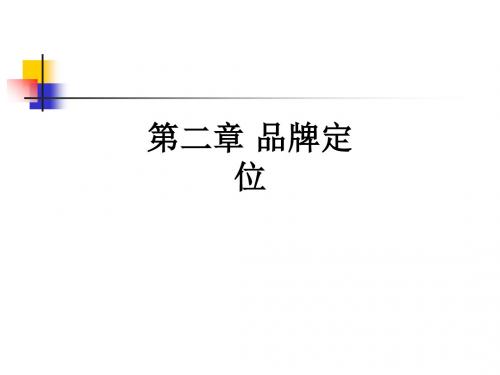 第二章 品牌定位ppt课件