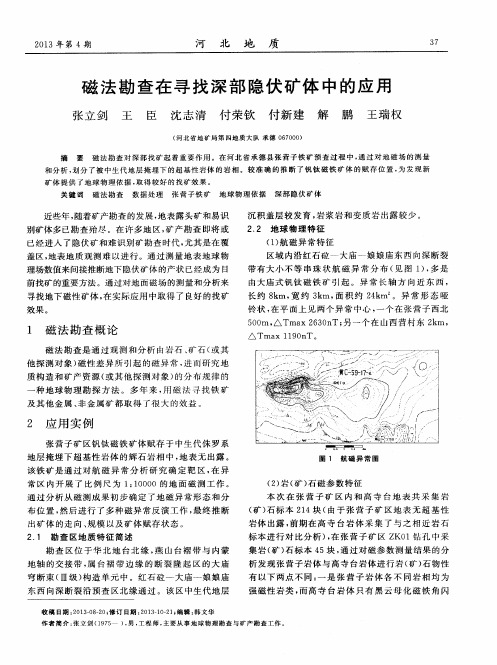 磁法勘查在寻找深部隐伏矿体中的应用