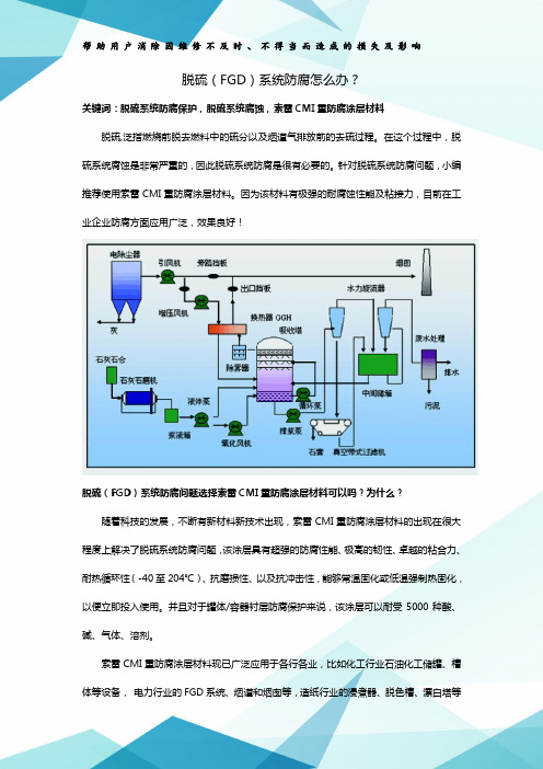 脱硫(FGD)系统防腐怎么办？